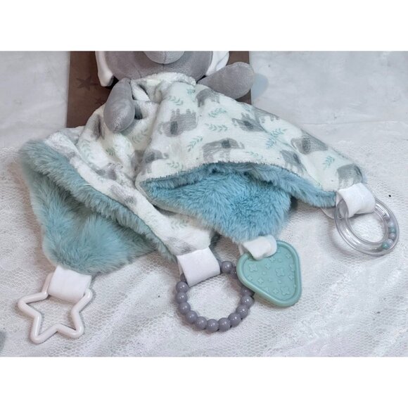 Dreamgro Lovey Baby Elephant Activity Blankie Plush Fabric Sensory Teether Toys - Picture 4 of 8